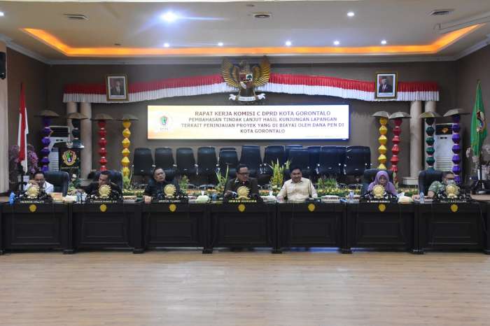 Komisi C DPRD Kota Gorontalo Menggelar Rapat Kerja Pembahasan Terkait Proyek Panjaitan di Kota Gorontalo